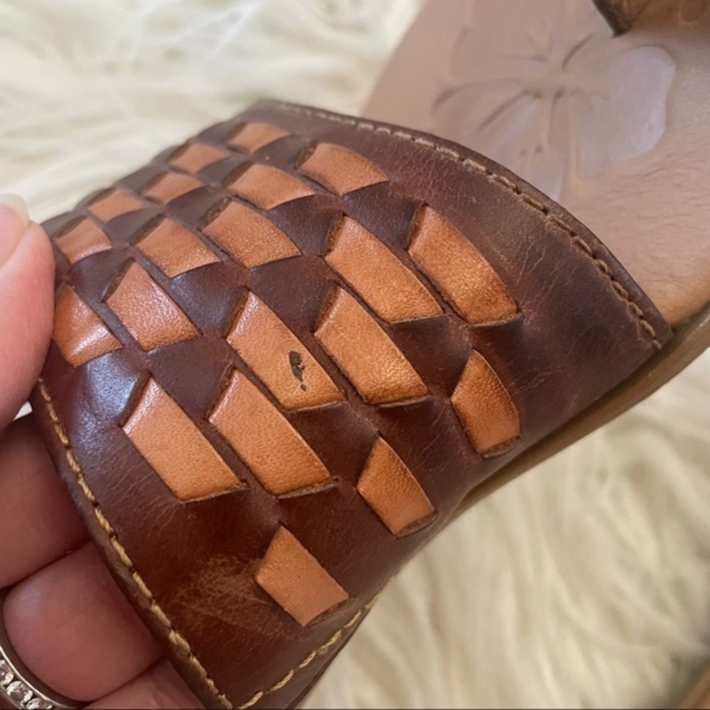 Born brown woven leather sandals comfort ladies size 7 - Picture 8 of 8